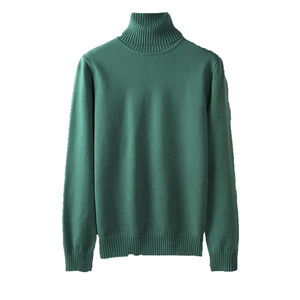 Mens Turtleneck Lapel Sweaters Basic Knitted Thermal Slim Fit Sweater Casual Solid Long Sleeve Warm T-Shirts Pullover Tops, Size M