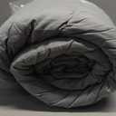 HYLEORY All Season Queen Size Bed Comforter - Cooling Down Alternative Quilted Duvet Insert with Corner Tabs - Winter Warm - Machine Washable - Light Grey