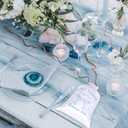 FYSUIMU 12Pcs Bachelorette Hangover Bags Last Toast on The Coast Drawstring Storage Bags with Gift Tags Blue White Bachelorette Party Favor Bag Kit for Coastal Beach Bach Party Supplies