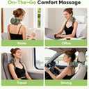Shoulder and Neck Massager, Bionic Heated Massager, Neck Massager with Fingers, 4D Kneading Massage, Simulates a Real Palm Massage for Comfort, Relax Muscle Tension (Green)