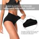 5 x High Waisted Postpartum Underwear Womens Cotton Underwear Soft Breathable Full Coverage Stretch Panties Multipack (Black, XXXL)
