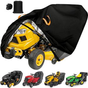Riding Lawn Mower Covers Waterproof Outdoor,Durable 600D Polyester Fabric,Fits up to 54" Decks with Bagger Attachment,Lawnmower Tractor Storage Cover,Anti-UV,Tear-resistant,99"Lx45"Wx47"H