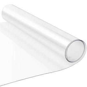 23.6 x 96 Inch Large PET Plexiglass Sheets Roll, 0.8mm Transparent Flexible Plastic Sheet Roll for Craft, Picture Frames, Sign Blank, DIY Display Project, Easy to Cut