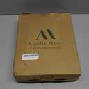 Amélie Home Checkered Knit Throw Blanket for Couch, Chenille Texture Decorative Soft Blanket for Sofa & Chair, 50"x60", Khaki & White