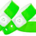 Plastic Party Green Wristbands-100 Pack Colored Vinyl Wristbands for Events-Waterproof Lightweight Security Wrist Bands for Bar Club Festival Music Meeting