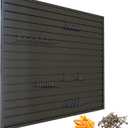 Yuzzy Slat Wall Paneling 4 x 4ft, Garage Slatwall Panel Wall Storage Systems, Heavy Duty PVC Garage Wall Organization (Black)