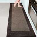 Machine Washable Kitchen Rug 24" x 84", Non Slip Kitchen Mat for Floor, Absorbent Entrance Runner Rug for Bedroom, Hallway, Bathroom, Door (Roll Packing)