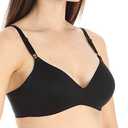 Warner's Women's No Side Effects Underarm-Smoothing Comfort Wireless Lightly Lined T-Shirt Bra 1056, Black, 36C