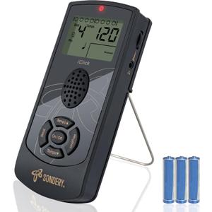 Sondery Digital Metronome for Guitar Piano Drum and All Instruments, Woman Vocal Counting Option, Direct Controls via Buttons, Easily Reading Big Screen, Power by Batteries or USB (iClick)