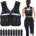 Sportneer Adjustable Weighted Vest Weights: 18 lbs, Washable Weight Vest 16 In 1 Fast Adjust Rucking Vest for Women and Men Home Gym Workout Fitness Strength Training Vests