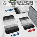Arotive Microfiber Bathroom Rugs, Shaggy Soft and Absorbent Bath Rug, Non-Slip, Thick Plush Machine Washable Dry Bath Mats for Bathroom, Tub and Shower, 47x24, Black, Rectangular