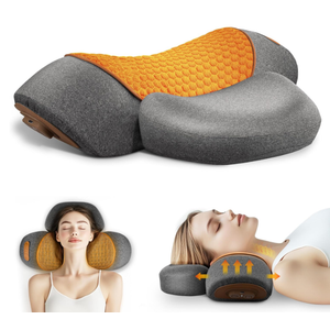 CARINIFY 3in1 Rechargeable Neck Massager Pillow  Pillow Massage Neck Hump for Shoulder Pain, Deep Tissue Pain Relief, with Heating and Traction Function, Hump Corrector for Women