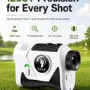 Golf Rangefinder with Slope Switch, 1200 Yards Laser Range Finder for Golf, Flag Lock Vibration, 7X Magnification, USB-C Rechargeable, Magnetic Mount, Tournament Legal Golf Gifts for Men