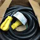 S7 50Ft 50Amp STW Heavy Duty RV Extension Cord with Additional Ring,14-50P Male and SS2-50R Twist-Locking Female,6AWG/3C + 8AWG/1C 125V/250V for RV Trailer, Camper, Motorhome