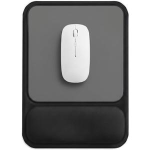 eulps Ergonomic Mouse Pad with Wrist Rest, Gel Mousepad with Soft Wrist Support, Non-Slip PU Base, Smooth Surface Mouse Pad for Wrist Pain Relief, Computer Laptop Office Home & Gaming (Classic Black)