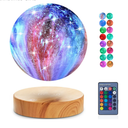Magnetic Floating Moon Lamp, 16 Colors Galaxy Light Levitating Spinning Galaxy Moon LED Night Lights Home Office Room Desk Decorative Lamps Christmas Gifts