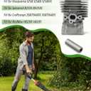 Cylinder Piston Kit Fit for Husqvarna 125B 125BX 125BVX, for Jonsered B2126 BV2126, for Craftsman 358794810 358794811, for RedMax HB280 HB281 Leaf Blower