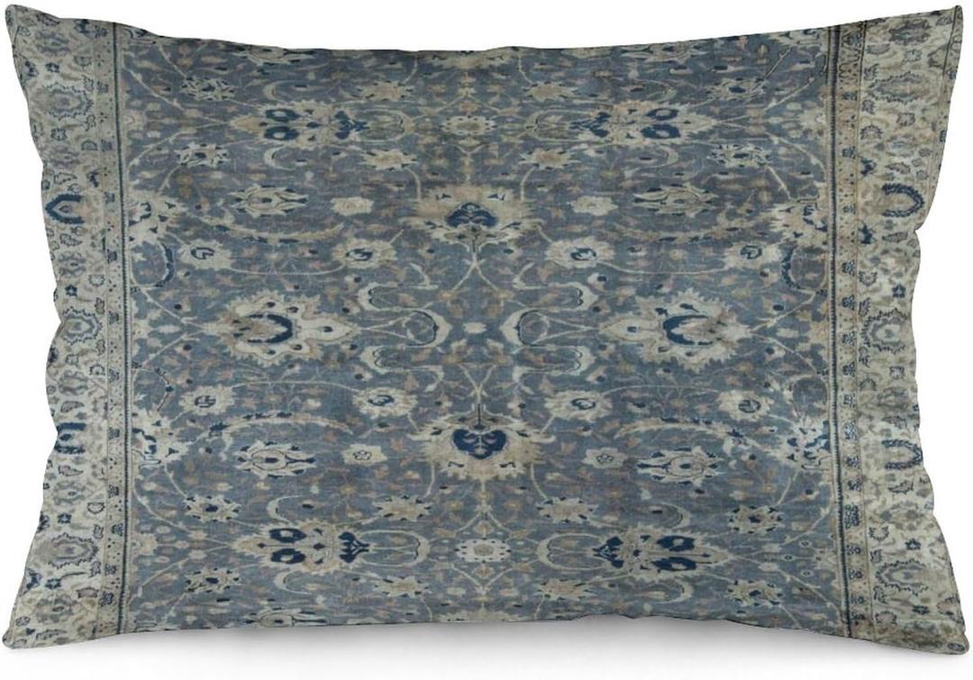 Antique Turkish Hereke Rug Print 12 Throw Pillow Cover 12"x20" Soft Velvet Decorative Throw Pillow Case Cushion Case for Home Decor Living Room Bed Couch Car