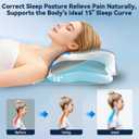 Sleep Apnea Pillow with Neck Pain & Snoring Relief -Orthopedic Cervical Pillow, Ergonomic Contour Memory Foam for Side, Back,Stomach Sleepers, Medium Firm (Darkgrey, Queen Size 25" lx15 wx5.8 h)