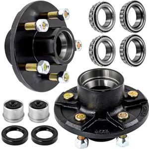 2 Sets Trailer Axle Trailer Hub Kit 5 Bolt 4.5", 3500 lbs 5 Lug Trailer Hubs Fit 1-1/16'' Trailer Axle,Trailer Hub Assembly,Boat Trailer Hubs 5 Lug