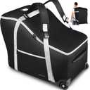 SCTEL Infant Car Seat Travel Bag Backpack for Airplane, Fits Doona Car Seat Stroller and Base, Padded Carseat Cover for Air Travel, Nuna Pipa Car Seat Travel Bag with Wheels