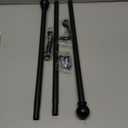 Curtain Rod for Windows 44-84 Inch, 1 Inch Heavy Duty Extendable Metal Drapery Rod, Adjustable Curtain Rod with Decorative Ball Finials for Living Room Bedroom, Black Matt