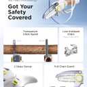 InoKraft Brushless 4" Cordless Mini Chainsaw, Portable Handheld Design for Tree Trimmer, Courtyard and Garden, with 2 Battery and Charger