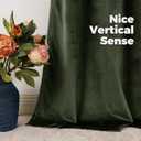 BGment Olive Green Velvet Curtains 84 Inch Length, Thermal Insulated Blackout Curtains Room Darkening Drapes with Back Tab and Rod Pocket for Living Room/French Door, Set of 2 Panels, 52 x 84 Inch