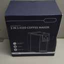 Hot & Iced Coffee Maker with Bold Setting, Single Serve Coffee Maker for K Cup and Grounds, 6-14 Oz Brew Sizes, 50 Oz Removable Water Tank, One Cup Coffee Machine with Reusable Filter, Black