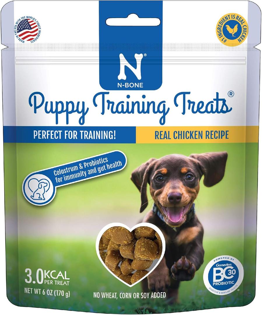 N-Bone Puppy Training Treats, 6oz, Real Chicken Recipe, Small (EXP 06/04/27)