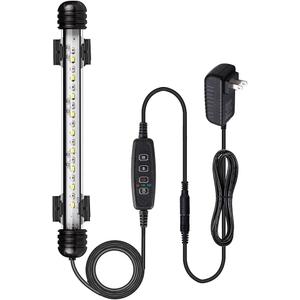 VARMHUS Submersible LED Aquarium Light,Fish Tank Light with Timer Auto On/Off Dimming Function,3 Light Modes Dimmable White-Blue,10 Brightness Levels Optional&3 Levels of timed Loop Function 7.5''