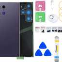 Back Glass Replacement for Samsung Galaxy S24 Ultra with Professional Repair Tool Kit (Titanium Violet)