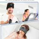 2-Pack Sleeping Headphones, Adjustable Hook-and-Loop, Bluetooth Headband Headphones, Wireless Sports Headband for Running, Yoga, Workout, Meditation, Cool Gadget Tech Gift - Black&Gray