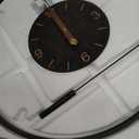 Large Modern Wall Clock,30.7 20 Inch Big Metal Minimalist Arabic Numeral Dial,Decorative Farmhouse Pendulum Wall Clocks with Walnut Pointers forLiving Room Decor, Office,Dining Room