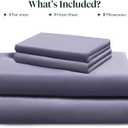 LuxClub Queen Sheet Set, 100% Rayon Derived from Bamboo Cooling Sheets, Breathable & Soft Deep Pocket Up to 16", Hotel Luxury Silky Sheets Queen Size, Light Grey