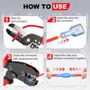 2 x AIRIC UL Listed Nylon Spade Quick Disconnect Connectors Kit, 22-10 Gauge Male and Female Electrical Connector Wire Spade Crimp Terminals, Wiring Crimps Insulated Terminal Assortment Kits, 100 Pcs