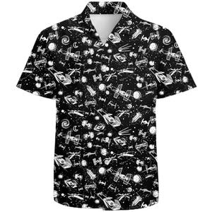 Mens Funny Hawaiian Shirts 3D Graphic Button Down Short Sleeve Tropical Holiday Beach Aloha Shirt L