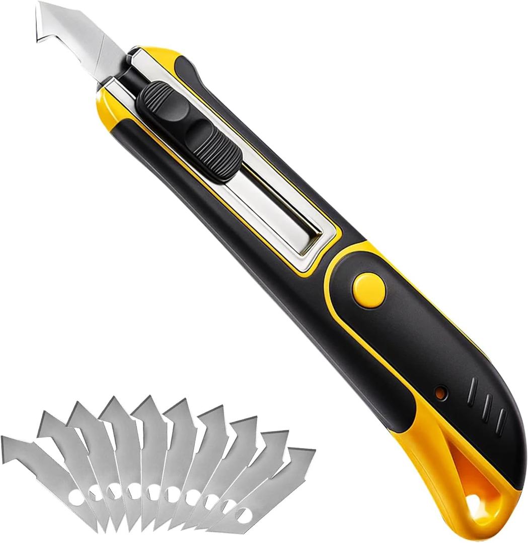 STEELITE Plexiglass Cutter Acrylic Cutting Knife and 13 Pcs Blade Set, Easy to Use Multi-Use Cutter with Cutting Blade