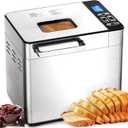 EUHOMY Bread Maker Machine 13 Program 2LB Bread Maker, Bread Machine with 3 Loaf Sizes and 3 Crust Colors, Breadmaker with Fruit & Nut Dispenser,Ideal for Family Gifts, Gluten Free