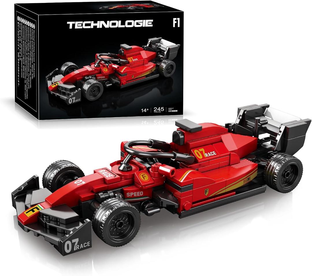 Nueris 1:18 Technic F1 Super Sports Cars Model Sets - 245 PCS MOC Building Block Car Raceing Engineering Toys - Gift Idea for Adults Boys Girls for Play and Display Collection