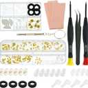 Eyeglass Repair Kit - YEEMO Glasses Repair Kit with Screws (Gold), Eyeglass Nose Pads, Precision Glasses Screwdriver Set: High Compatibility for Eyeglasses, Sunglasses, and Watch Repair