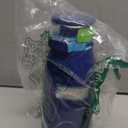 Ello Emma 14oz Vacuum Insulated Stainless Steel Kids Water Bottle with Straw and Built-in Carrying Handle and Leak-Proof Locking Lid for School Backpack, Lunchbox and Outdoor Sports (Touchdown Blue)