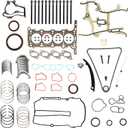 1.4 Head Gasket Set & Timing Chain Kit & Bearing Kit Piston Ring Fit For GM Buick Encore Chevrolet Cruze Cruze Limited Sonic Trax GMC 1.4L L4 2012-2021
