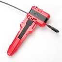 X Winder Launcher, with X Grip for Easy Control, Battling Gyro Accessories(Red)