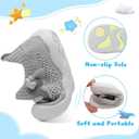 BARERUN Baby Shoes Baby First Walking Shoes Infant Sneakers Wide Toe Box Slip on Shoes Soft Sole Baby Boys Girls Crib Shoes Toddler Breathable Lightweight House Sock Shoes (Gray)