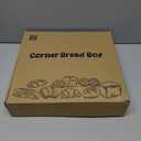 Goozii Corner Bread Box for Kitchen Countertop, Black Bread Storage Container for Homemade Bread, Two Layer Breadbox under Cabinet Mount, Large Bread Holder for Kitchen Counter, Pantry Shelf