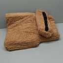 Sheepskin Fleece Armrest Cushion for Comfort Protecting Arms and Elbows in Office Chairs and More (Brown)