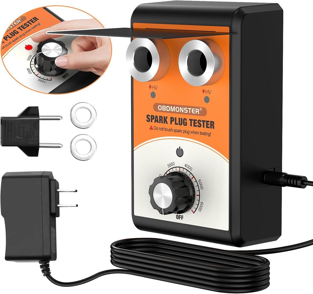 Spark Plug Tester Double Holes, OBDMONSTER Spark Plugs Automotive Engine Ignition Coil Tester (502 Spark)