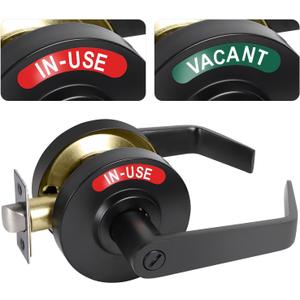 Privacy Indicator Door Lock Inuse or Vacant, Occupied Bathroom Door Handle, Commercial Grade Bathroom Door Handle with Occupancy Indicator, for Restrooms, Office Buildings,Bars (Black) Privacy Indicator Door Lock Inuse or Vacant, Occupied Bathroom Door Handle, Commercial Grade Bathroom Door Handle with Occupancy Indicator, for Restrooms, Office Buildings,Bars (Black)