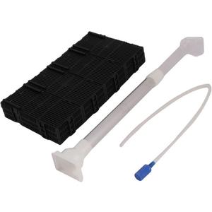 XMHF Plastic Aquarium Undergravel Filter Board Air Pump Line Hose Tube 20 Pcs Black